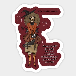 English Teacher Witch (transparent background) Sticker